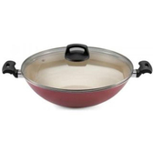 Imagem da oferta Panela Wok Paella Cereja 28cm 4,1L Antiaderente Teflon