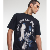 Imagem da oferta Camiseta Relaxed em Meia Malha com Estampa Tupac