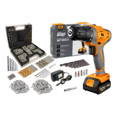 Imagem da oferta Furadeira E Parafusadeira Wf 12k3.2 12v Wap + Kit 300 Peças