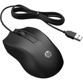 Imagem da oferta Mouse HP USB 100 Preto - Sensor Óptico Ambidestro Resoluções até 1600 DPI Compatível com PC/Mac - 6VY96AA