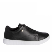 Imagem da oferta Tênis Comfortflex Casual Couro Feminino Pespontos Preto