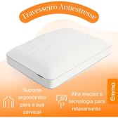 Imagem da oferta Travesseiro Emma Original - Tecnologia Antiestresse Altura Ajustável - 50x70cm