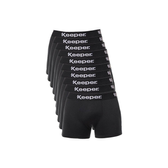 Imagem da oferta Kit 10 Cuecas Boxer Preta Microfibra Masculina Keeper Básica Box