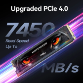 Imagem da oferta Ssd Nvme Movespeed 7450 mb/s m.2 2280 1tb disco rígido de estado sólido interno m2 pcie 4.0x4 2280