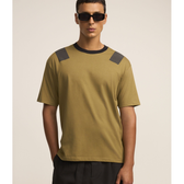 Imagem da oferta Camiseta Boxy em Algodão Estampa em Barra no Ombro