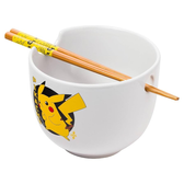 Imagem da oferta Silver Buffalo Tigela de arroz de cerâmica Pokemon Pikachu Ramen com pauzinhos segura para micro-ondas 590 ml