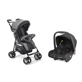 Imagem da oferta Carrinho Passeio Flick 0-15kgs Cinza + Bebê Conforto Class 0-13kgs Travel System Preto Multikids - BB445K