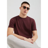 Imagem da oferta Camiseta Básica Masculina Manga Curta Pima - Vinho