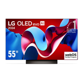 Imagem da oferta Smart TV 4K 55" LG OLED evo OLED55C4 com Processador a9 Ger7 AI Painel 144Hz Intensificador de Brilho Design Ultra Slim