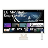Imagem da oferta Monitor LG MyView Smart 32" IPS FHD Bluetooth USB HDMI HDR10 WebOs Screen Share ThinQ Air Play 2 Preto - 32SR50F-W