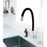 Imagem da oferta Torneira Cozinha Parede Gourmet Luxo Flexível Colorido volta Cor Preto Marca Alpha Hidrometais