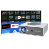 Imagem da oferta Touyinger Q11W 1080P FHD Projector 28000 Lumens Suporte 4K Android 12.0 3G+64G WiFi Dual Band 2.4G/5G blueto