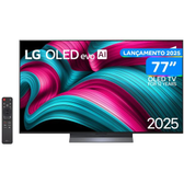 Imagem da oferta Smart TV 77" LG 4K OLED OLED77C5PSA webOS 25 AI Processor 4K Gen8 com Alexa 4 HDMI