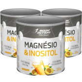 Imagem da oferta Kit 3x Magnésio e Inositol Taurina Melatonina 210g Bodyaction