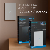 Imagem da oferta Interruptor Smart Inteligente WiFi 2.4 GHz Alexa Google 123468 Botão Digital Touch Bivolt c Neutro Paralelo Neo