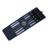 Imagem da oferta Kit 5 Espetos Churrasco Assar Cabo Madeira Aço Inox + Bolsa