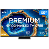Imagem da oferta Smart TV 65" 4K UHD QLED Mini LED TCL 65C755 120Hz Wi-Fi Bluetooth 4 HDMI 2 USB - TV 4K Ultra HD