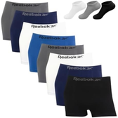 Imagem da oferta Kit 8 Cuecas Boxer Reebok Microfibra Sem Costura Sortida + 3 Pares Meia M4