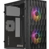 Imagem da oferta Gabinete Gamer TGT Jester V2 Rainbow Mini-Tower Lateral de Acrilico c2 Fans Preto TGT-JSRV2-BKGF02