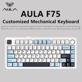 Imagem da oferta AULA-F75 Teclado mecânico sem fio Gaming Bluetooth Com fio RGB personalizado 75% Layout Profile Estrutura Junta 2