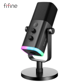 Imagem da oferta Microfone Dinâmico Fifine AmpliGame AM8 USB-C USB Anti-Ruído