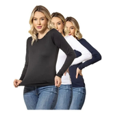 Imagem da oferta Kit 3 Blusa Térmica Segunda Pele Peluciada Frio Feminino