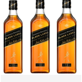 Imagem da oferta Kit 3 Unidades - Whisky Escocês Blended Black Label Johnnie Walker Garrafa 500ml