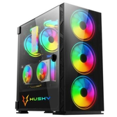 Imagem da oferta Gabinete Gamer Husky Frost Mid Tower ARGB com FAN Porta em Vidro Temperado - HGMC004