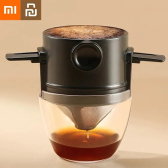 Imagem da oferta Xiaomi funil de café reutilizável fácil limpeza aço inoxidável portátil dobrável filtro de café sem papel
