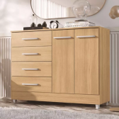 Imagem da oferta Comoda Gisele 4 Gavetas 2 Portas