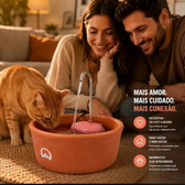 Imagem da oferta Fonte Bebedouro para Cães e Gatos 2,5L Bivolt de Barro Aqua Clay - Amicus