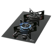 Imagem da oferta Cooktop Fischer Fit Line 2 Bocas Preto a Gás Bivolt Mesa Vidro Design Compacto