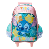 Imagem da oferta Mochila Escolar P/ Meninas Stitch Com Rodinhas Luxcel Cor turquesa Desenho do tecido Liso