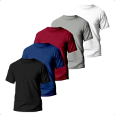 Imagem da oferta Kit 5 Camisetas Básicas Masculina Dry Fit Lisa Tradicional