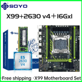 Imagem da oferta Soyo x99 conjunto de placa-mãe com LGA2011-3 xeon e5 2630 v4 cpu ddr4 16gb (1*16gb) 2133mhz ram nvme m.2 sata acessóri