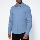 Imagem da oferta Camisa Social Manga Longa Azul Claro