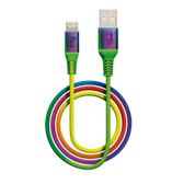 Imagem da oferta Cabo Apple Lightning ELG Nylon Trançado Rainbow 1m - L810RB