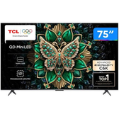 Imagem da oferta Smart TV 75" TCL 4K UHD MiniLED 75C6K 120Hz Google TV AiPQ Google Assistente 4 HDMI 2 USB - TVs