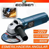 Imagem da oferta Esmerilhadeira Lixadeira Angular 900w 115mm 4.1/2 11000rpm Ecosen