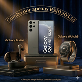 Imagem da oferta SUPER COMBO! Samsung Galaxy S26+ 5G 512GB + Galaxy Buds4 + Galaxy Watch8
