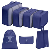 Imagem da oferta Kit Organizador de Malas para Viagem 7 Peças Conjunto Organizador Completo Bolsas Necessaire Sapatos Maquiagem Roupas B