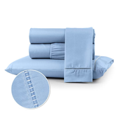 Imagem da oferta Jogo de Lençol 03 Peças 400 Fios Cama Casal Queen Micropercal Ponto Palito