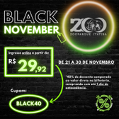 Imagem da oferta Black Friday Zooparque Itatiba: Ganhe 40% Desconto Nos Ingressos