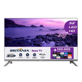 Imagem da oferta Smart TV Britânia 32" HD LED Dolby Audio Roku TV - B32CRA