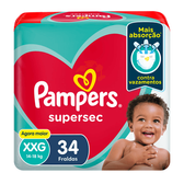 Imagem da oferta Fralda Pampers Super Sec XXG 34 Unidades