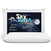 Imagem da oferta NAP Travesseiro Nasa Sky Viscoelástico Altura 10cm Densidade D40 Premium Capa 100% algodão Branco para fronhas 50x70cm