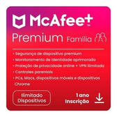 Imagem da oferta McAfee + Premium Family Proteção para Dispositivos Ilimitados 1 Ano - MPP31BNRURPFD