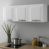 Imagem da oferta Armário Aéreo Rose 105cm com 3 Portas Branco Itatiaia