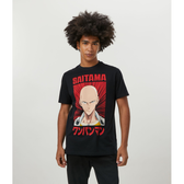 Imagem da oferta Camiseta Manga Curta em Meia Malha com Estampa Saitama