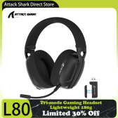 Imagem da oferta Headset sem Fio Wireless Attack Shark L80